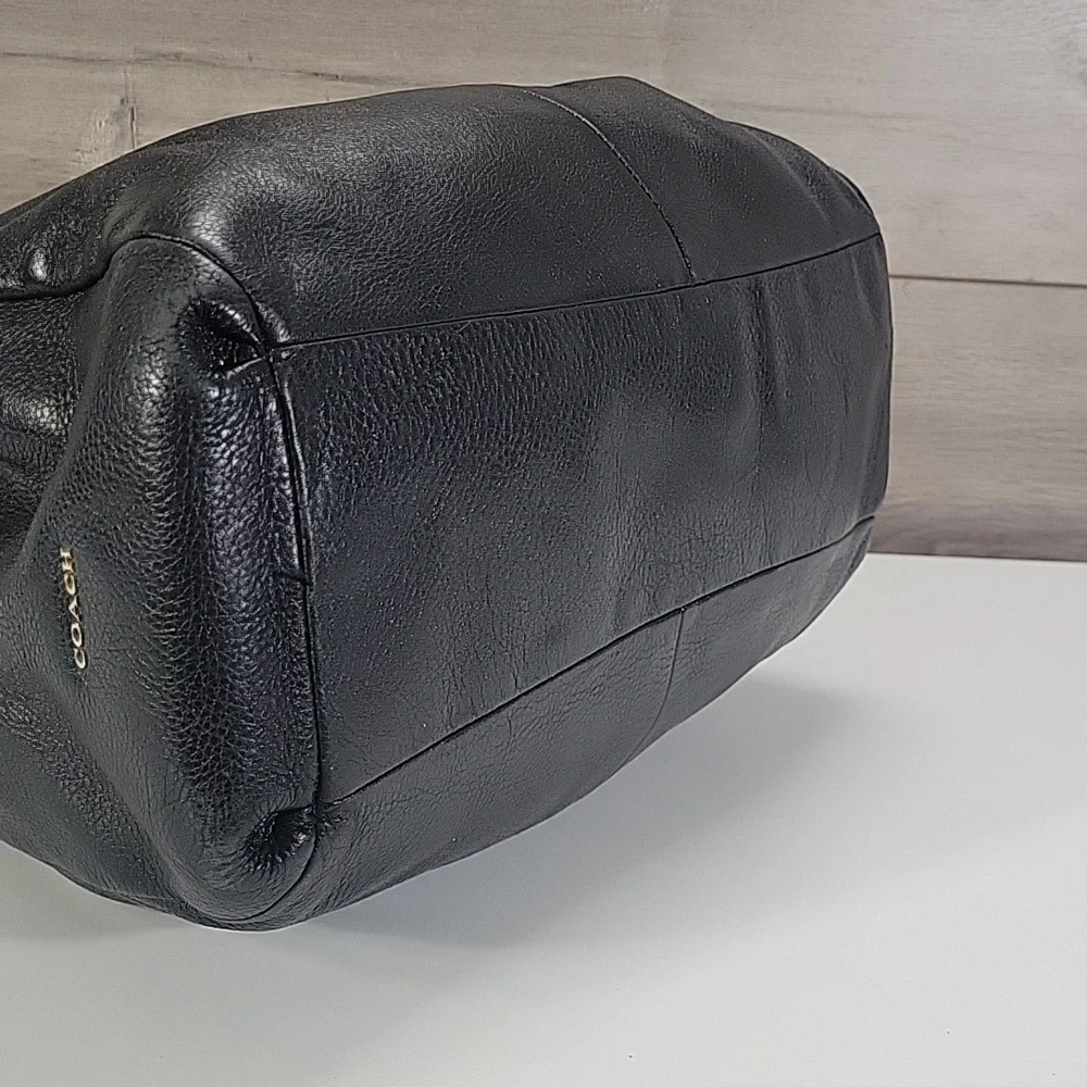 Coach Madison Black Leather Shoulder Bag 24621